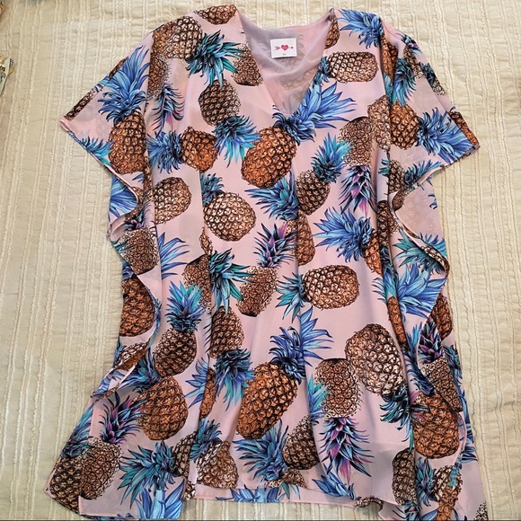 Buddy Love Pineapple Print Tunic Dress S/M - Picture 1 of 6